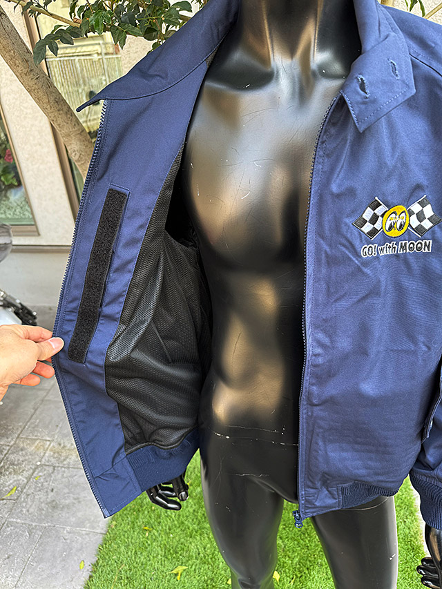 J*0様 美品　MOONEYES　ムーンアイズ　スイングトップ　ジャケット　Lサ ムーンアイズ 春夏仕様 スイングトップジャケット （ネイビー） （L