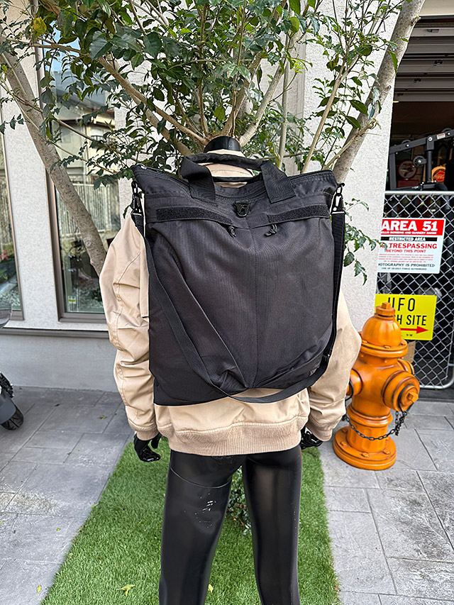 ミリタリー　U.S.タイプ　3WAYヘルメットバッグ　（ブラック）　トート＆リュック＆ショルダー ■ アメリカン雑貨 アメリカ雑貨 |  | 07