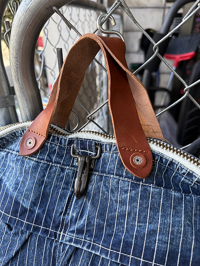 マストロ　デニム　ヘルメットバッグ　岡山産デニム　（ウォバッシュストライプ）　MADE IN JAPAN　アライヤン |  | 14