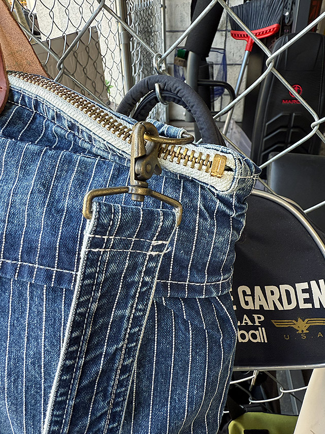 マストロ　デニム　ヘルメットバッグ　岡山産デニム　（ウォバッシュストライプ）　MADE IN JAPAN　アライヤン |  | 15