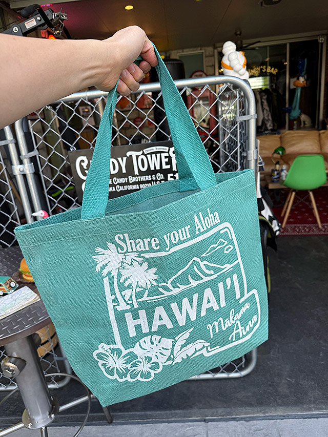 ハワイアン　ミント　ジュート　トートバッグ　Lサイズ ■ アメリカン雑貨 アメリカ雑貨 爆買 |  | 04
