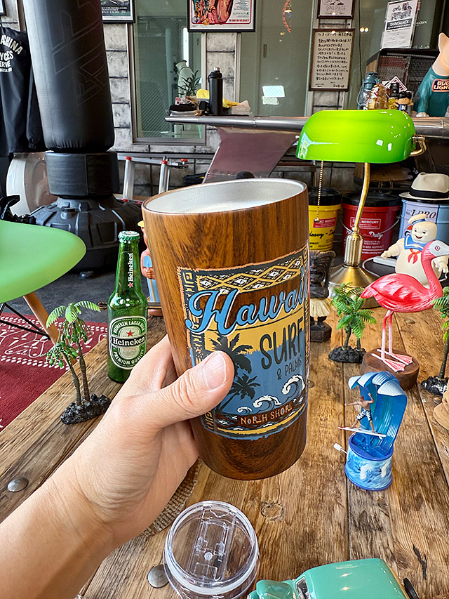 ハレイワ ステンレスタンブラー 550ml （ビッグウェーブ） 二重構造