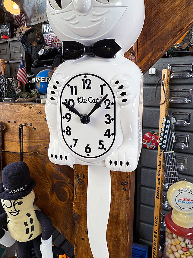 キットキャット　クロック　（ホワイトジェントルマン）　　MADE IN U.S.A. ■ アメリカン雑貨 アメリカ雑貨 |  | 03