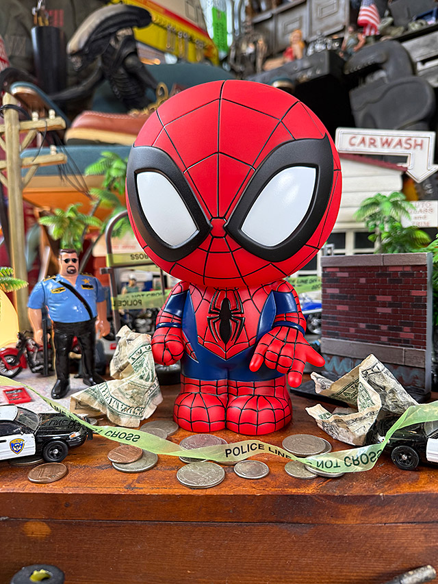 モノグラム社 スパイダーマン PVCバンク 貯金箱 フィギュア
