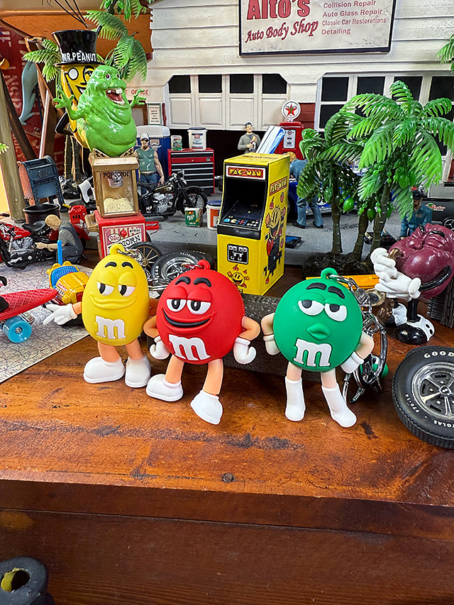 M&M's PVCフィギュア キーホルダー （3体セット） □ アメリカン雑貨
