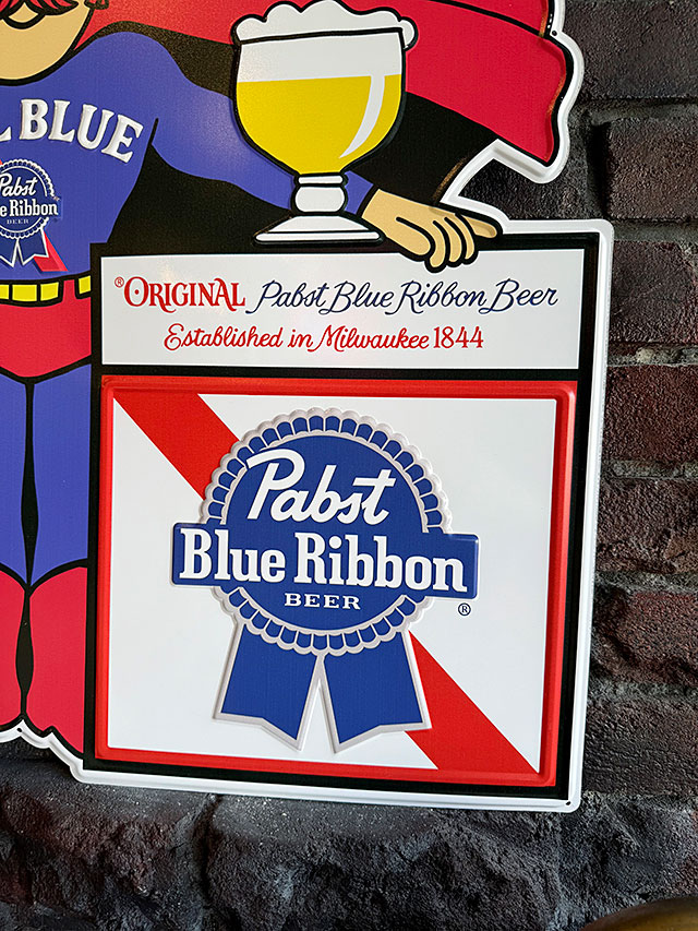 ド迫力！特大サイズ看板　パブスト　クールブルー　ビッグサイズサイン　エンボスティンサイン |  | 02