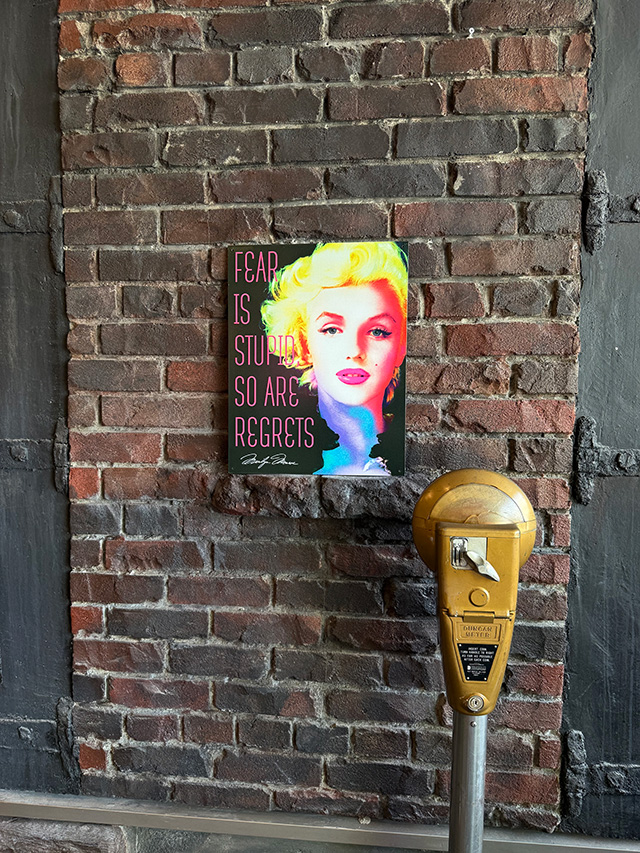 マリリン・モンロー　ブリキ看板　（FEAR IS STUPID, SO ARE REGRETS） ■ アメリカン雑貨 アメリカ雑貨 |  | 02