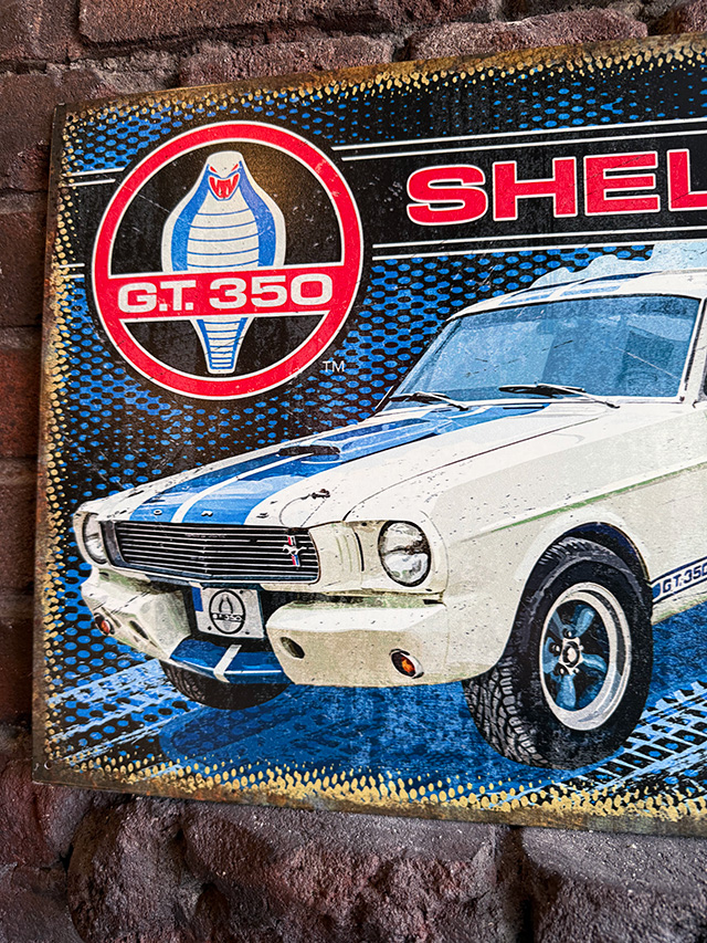 シェルビーGT350　ブリキ看板　キャロル・シェルビー ■ アメリカン雑貨 アメリカ雑貨 |  | 01