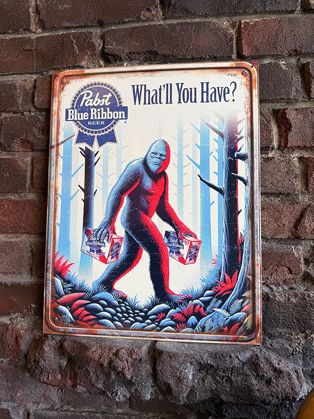 パブスト・ブルーリボン　ビッグフット　ブリキ看板 ■ アメリカン雑貨 アメリカ雑貨 | 