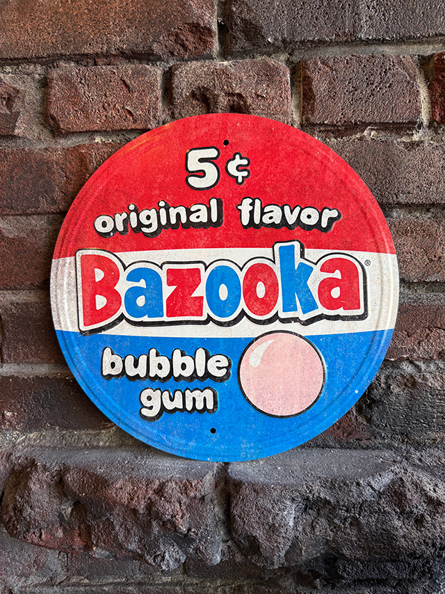 バズーカ　バブルガム　ラウンド型　ブリキ看板 ■ アメリカン雑貨 アメリカ雑貨 | 