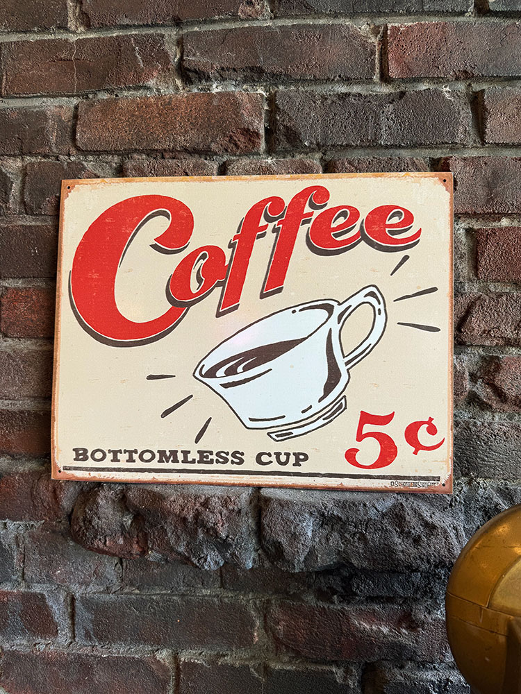 コーヒー　5セント　ブリキ看板　■ アメリカン雑貨 アメリカ雑貨 | 