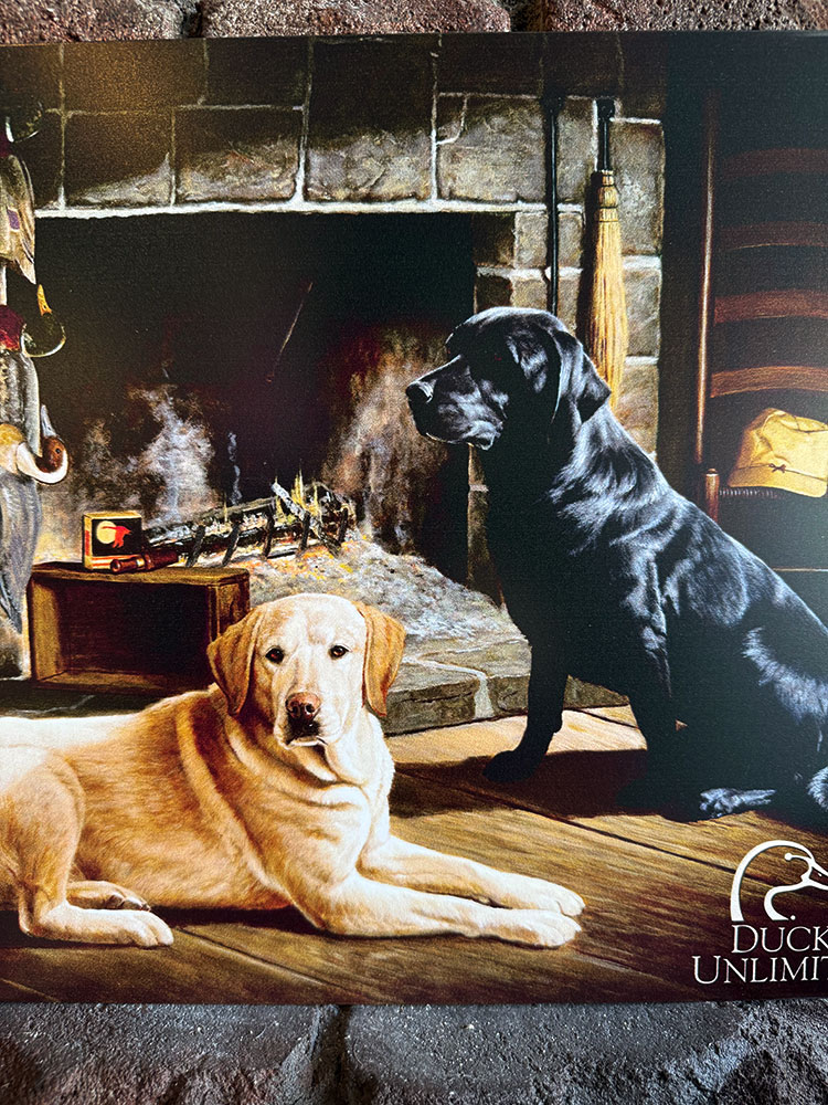 ラブラドール　＆　ゴールデン　ブリキ看板　（Waitng at Crow's Creek）　■ アメリカ雑貨 アメリカン雑貨 | アメリカン レトロ | 01