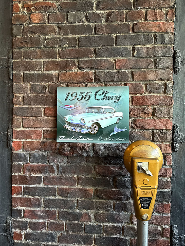 Chevy 1956年 シボレー ベルエア ブリキ看板 □ アメリカン雑貨