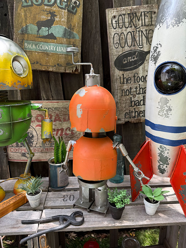 ジャンクヤード ブリキロボット ガーデンオブジェ （5号機） 単品