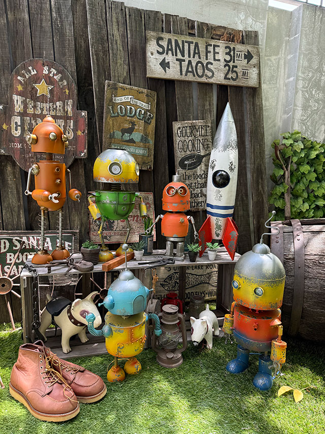 ジャンクヤード ブリキロボット ガーデンオブジェ （5号機） 単品 
