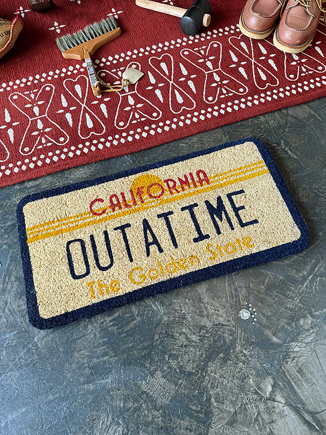 映画　バック・トゥ・ザ・フューチャー　デロリアン　ナンバープレート　ココマット　玄関マット ■ アメリカン雑貨 アメリカ雑貨 | 