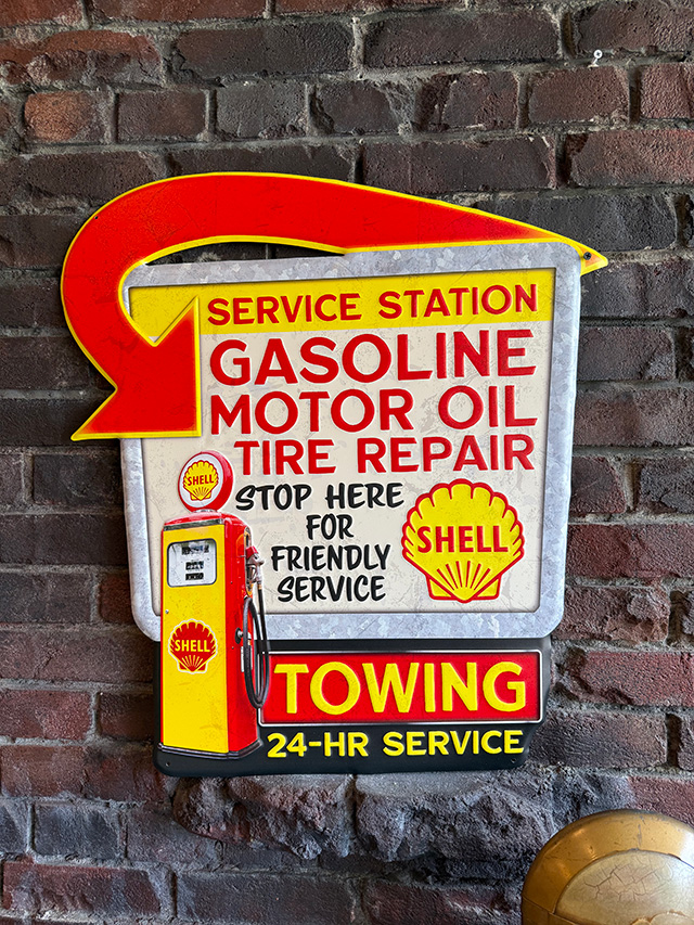 シェル　ロードサイド　サービスステーション　エンボスティンサイン　ブリキ看板 ■ アメリカン雑貨 アメリカ雑貨 | 