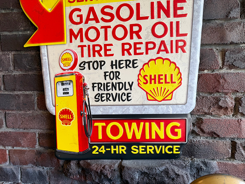 シェル　ロードサイド　サービスステーション　エンボスティンサイン　ブリキ看板 ■ アメリカン雑貨 アメリカ雑貨 |  | 02