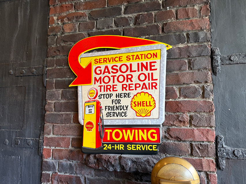シェル　ロードサイド　サービスステーション　エンボスティンサイン　ブリキ看板 ■ アメリカン雑貨 アメリカ雑貨 |  | 05