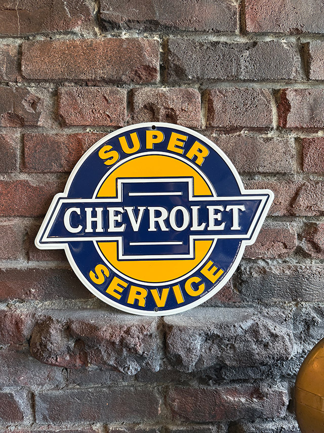 シボレー　スーパーサービス　ダイカット　エンボス　ティンサイン　ブリキ看板 ■ アメリカン雑貨 アメリカ雑貨 |  | 03