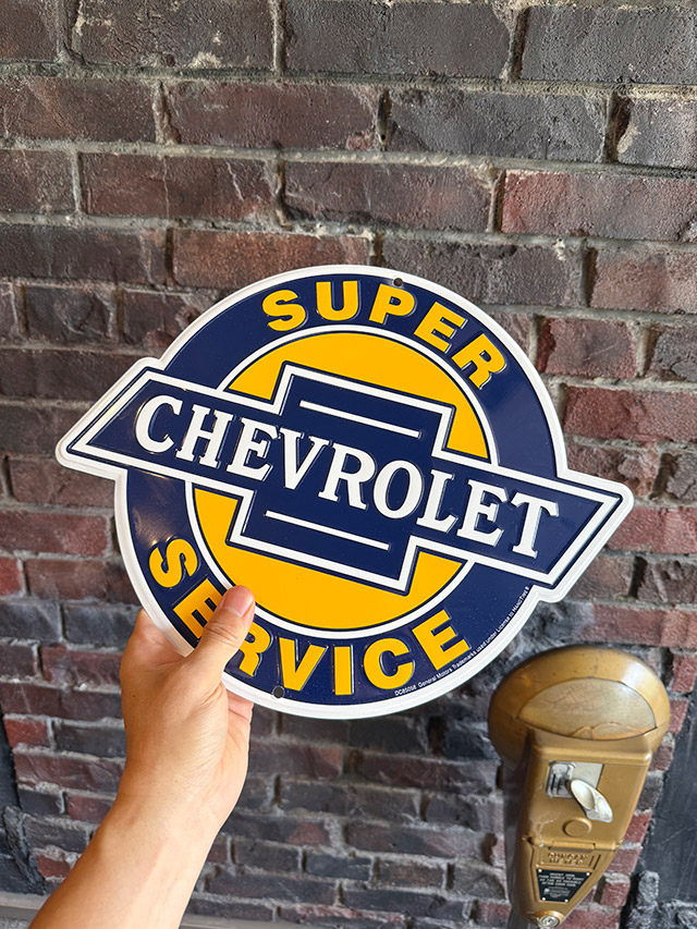シボレー　スーパーサービス　ダイカット　エンボス　ティンサイン　ブリキ看板 ■ アメリカン雑貨 アメリカ雑貨 |  | 04
