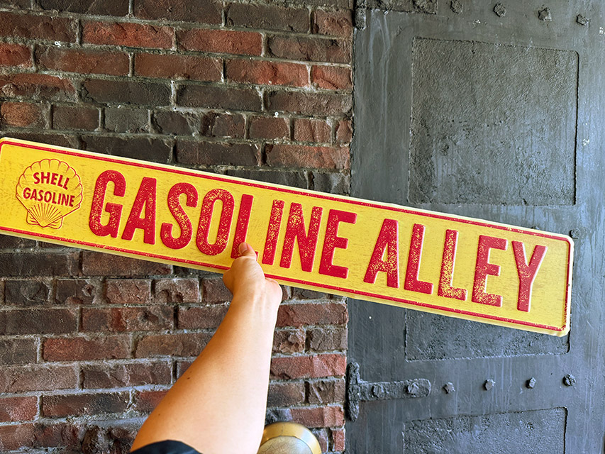 シェル　ガソリンアレイ　ストリートサイン　エンボス　ティンサイン　ブリキ看板 ■ アメリカン雑貨 アメリカ雑貨 |  | 05