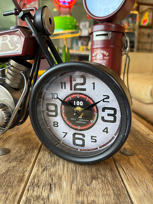 ヴィンテージ　モーターサイクル　テーブルクロック　置き時計 ■ アメリカン雑貨 アメリカ雑貨 |  | 02