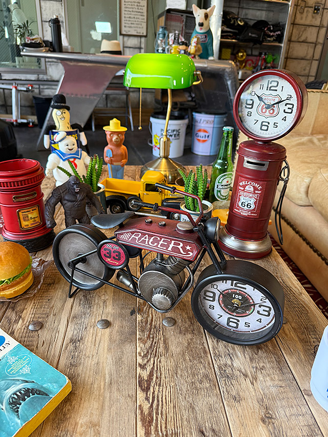 ヴィンテージ　モーターサイクル　テーブルクロック　置き時計 ■ アメリカン雑貨 アメリカ雑貨 |  | 07