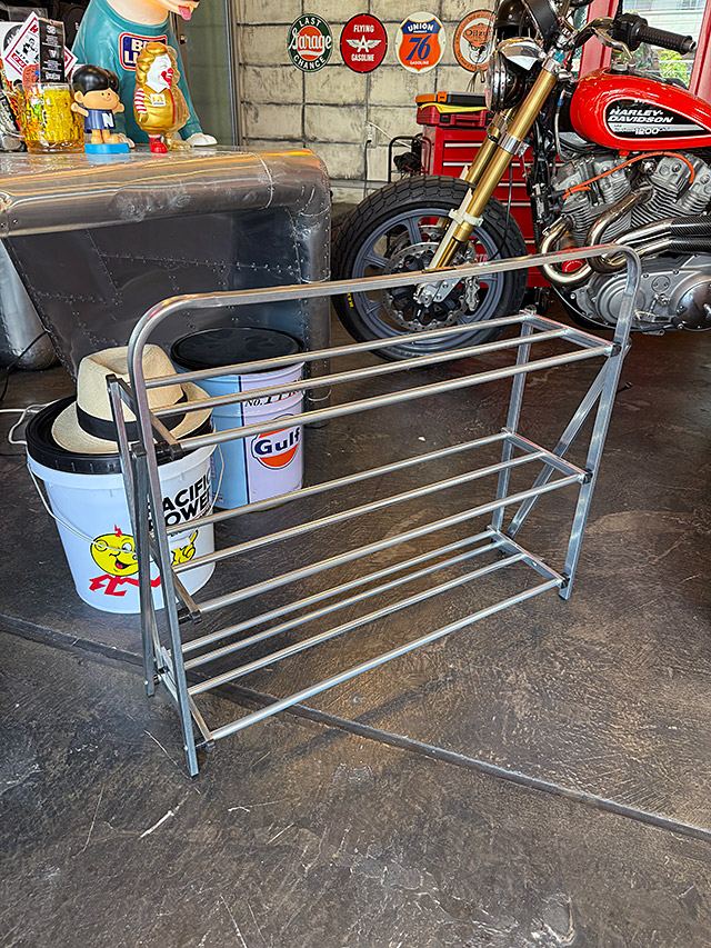 ポストジェネラル　フォルダブル　シューズラック　ジンク　（シルバー）　折り畳み式　靴置き ■ アメリカン雑貨 アメリカ雑貨 |  | 10