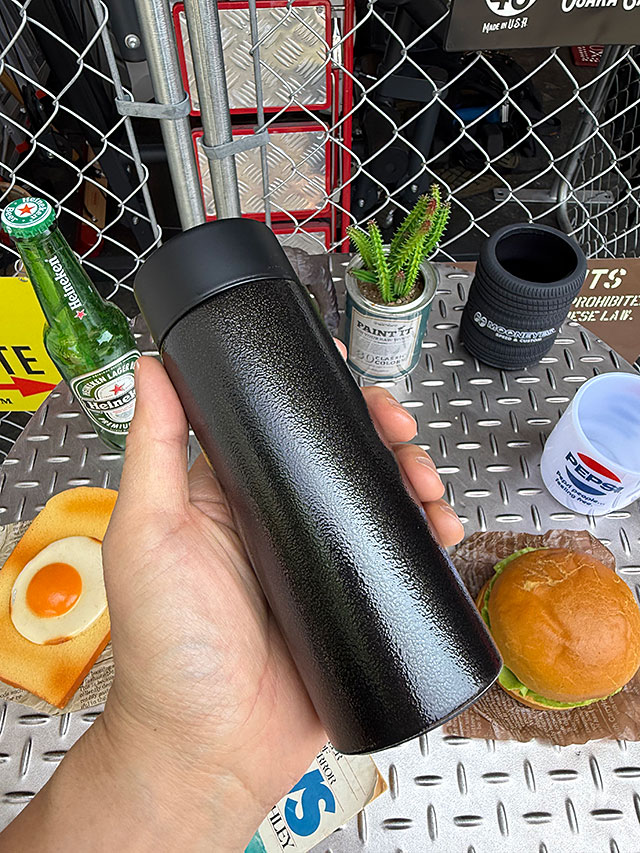 ポストジェネラル　保温＆保冷　ステンレス　二重構造　ショートボトル　260ml　ダブルウォール　（ブラック） 爆買 |  | 03