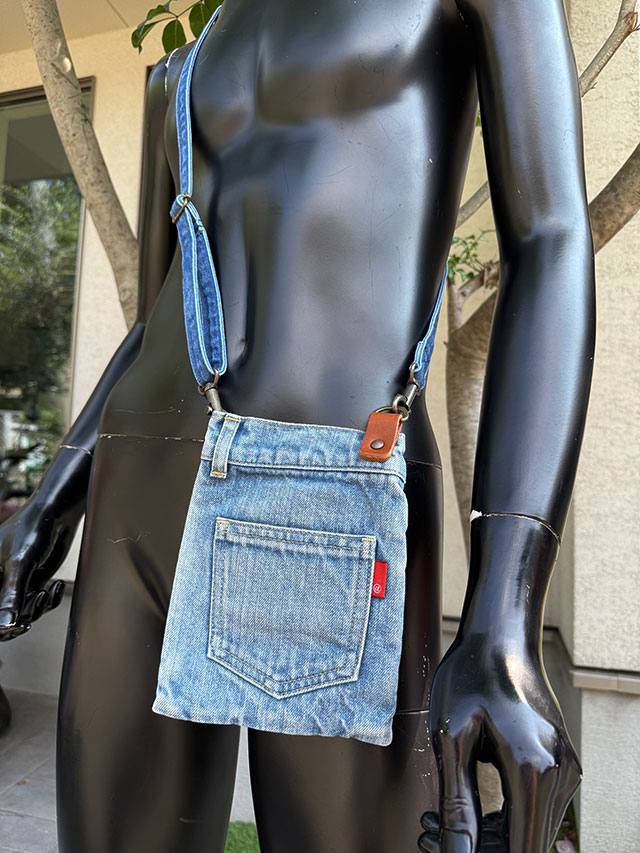 アライヤン　ジーンズポシェット　＆　ショルダーストラップ （淡色）　岡山産デニム　MADE IN JAPAN　■ アメリカ雑貨 アメリカン雑貨 |  | 04