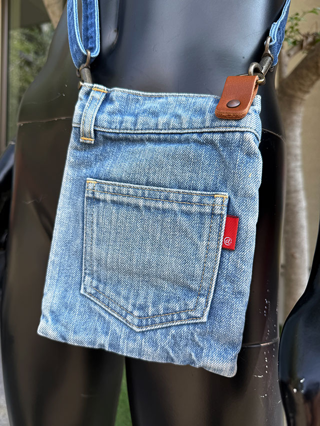 アライヤン　ジーンズポシェット　＆　ショルダーストラップ （淡色）　岡山産デニム　MADE IN JAPAN　■ アメリカ雑貨 アメリカン雑貨 |  | 05