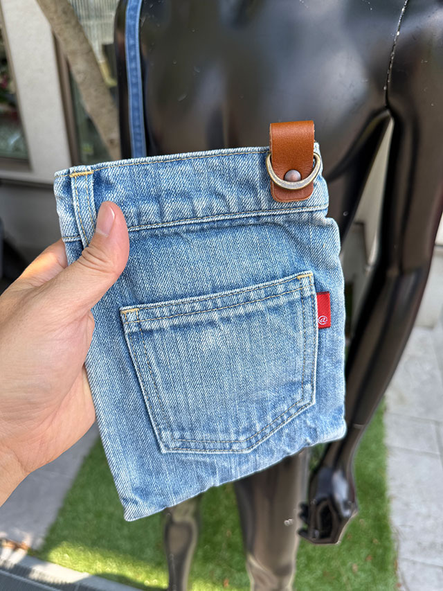 アライヤン　ジーンズポシェット　＆　ショルダーストラップ （淡色）　岡山産デニム　MADE IN JAPAN　■ アメリカ雑貨 アメリカン雑貨 |  | 08