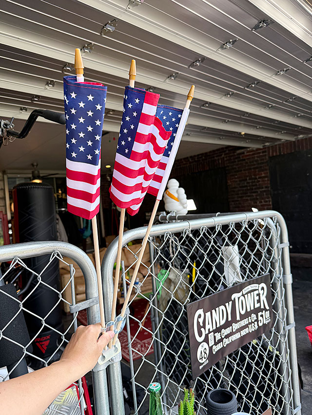 フラッグを3本立てる金具　スティックフラッグ　三連　ウォールマウント　※フラッグは別売 ■ アメリカン雑貨 アメリカ雑貨 |  | 03