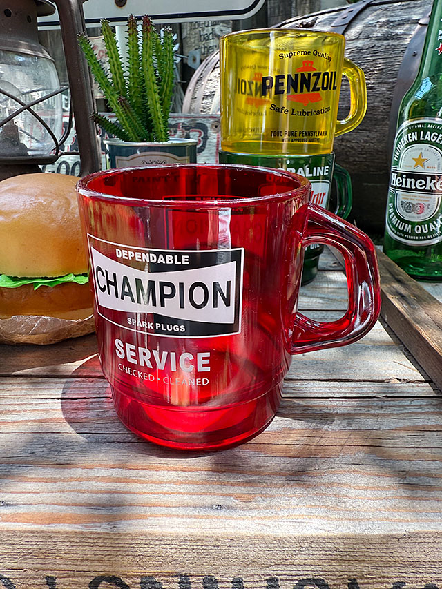 チャンピオン　スタッキングマグ　（クリアレッド）　単品　330ml ■ アメリカン雑貨 アメリカ雑貨 | 