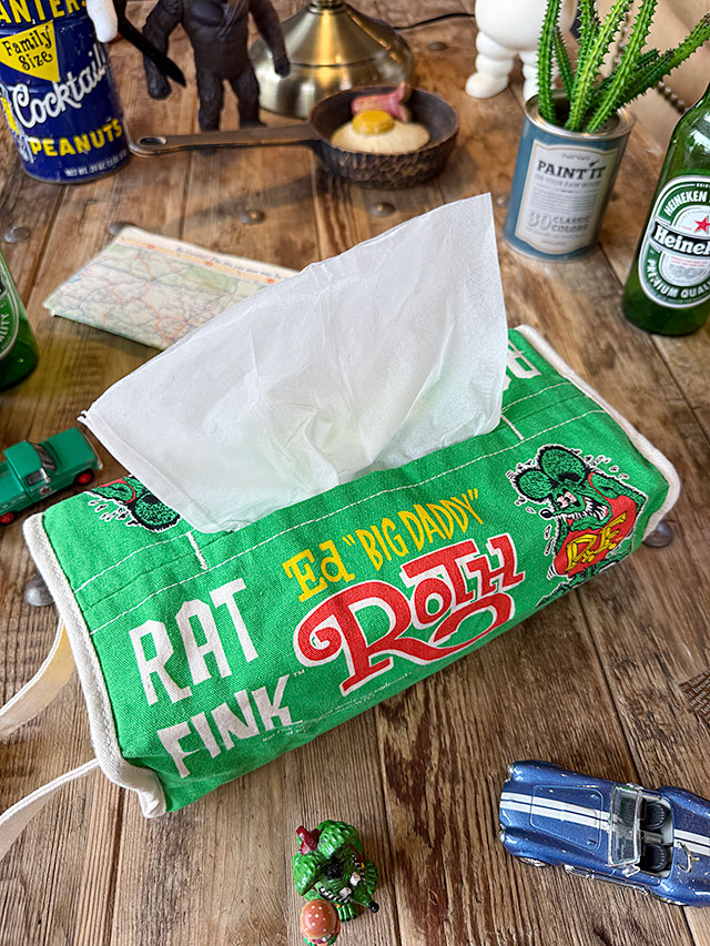ラットフィンク　ティッシュカバー　（グリーン） ■ アメリカン雑貨 アメリカ雑貨 | RAT FINK | 01