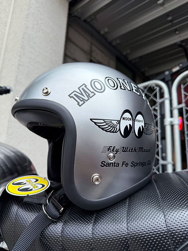 限定モデル ムーンアイズ ジェットヘルメット Fly with MOON (ベアメタル) ■ アメリカン雑貨 アメリカ雑貨 関連画像1