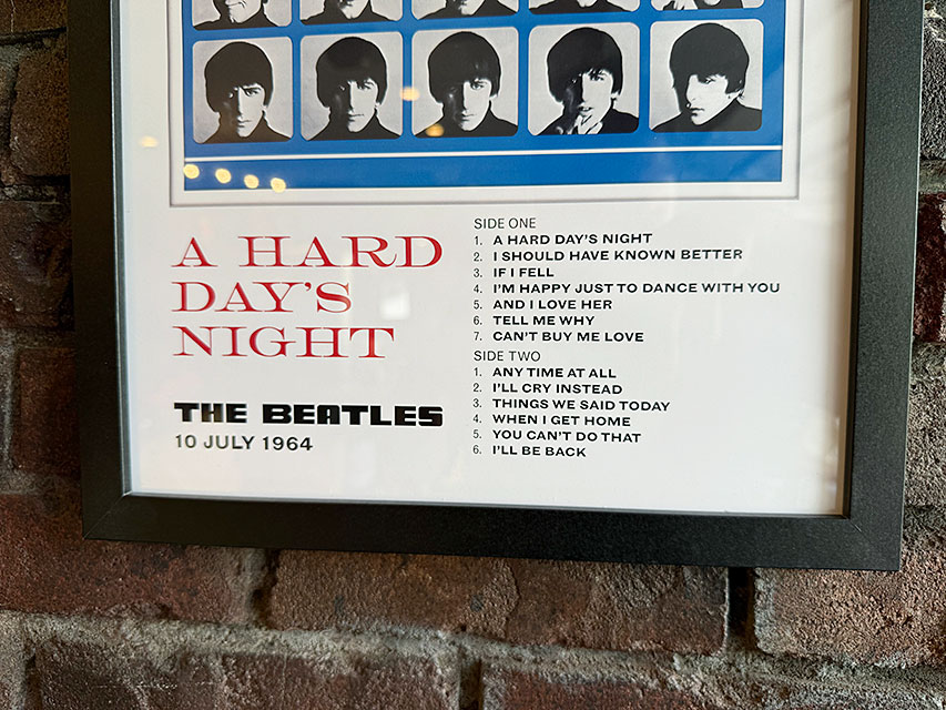 ビートルズ　レコードジャケット　オフィシャル　アートフレーム　（ハード・デイズ・ナイト/A HARD DAY'S NIGHT） 爆買 |  | 02