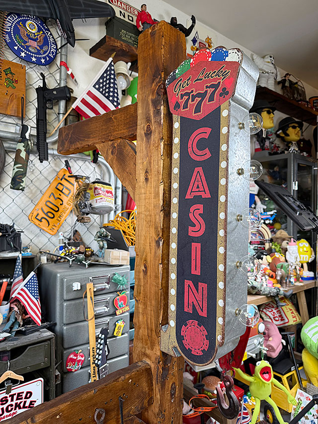 アメリカのアーケードサイン ウォールオブジェ （カジノ） 【両面