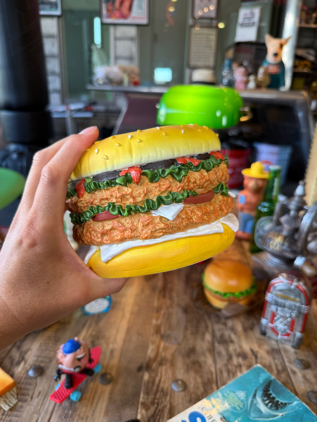 NYC ガラス製オーナメント ハンバーガー ガラス製ハンバーガー