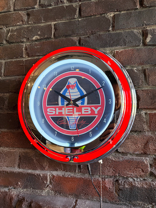 ガレージネオンクロック　（シェルビーコブラ/レッドネオン） ■ アメリカン雑貨 アメリカ雑貨 | 