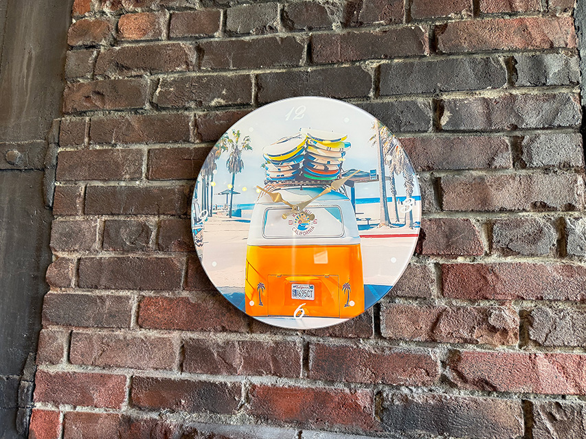 オールドアメリカン　グラスクロック　（サーフカリフォルニア） ■ アメリカ雑貨 アメリカン雑貨 |  | 03