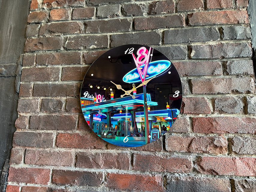 オールドアメリカン　グラスクロック　（V8カフェ＆ガススタ） ■ アメリカン雑貨 アメリカ雑貨 |  | 03