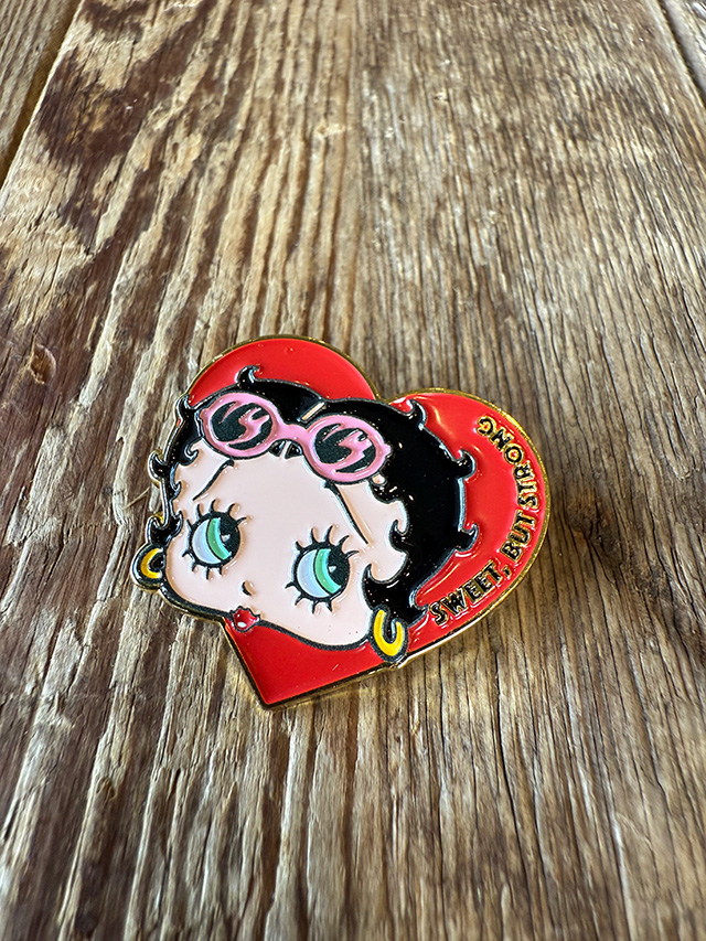 ベティ・ブープ　ピンバッジ　（ハート）　ピンズ ■ アメリカン雑貨 アメリカ雑貨 爆買