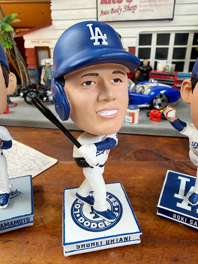 世界限定5000体　ロサンゼルス　ドジャーズ　大谷翔平　山本由伸　佐々木朗希　ミニボブルヘッド　（3体セット）　MLB公式ライセンス商品 |  | 01