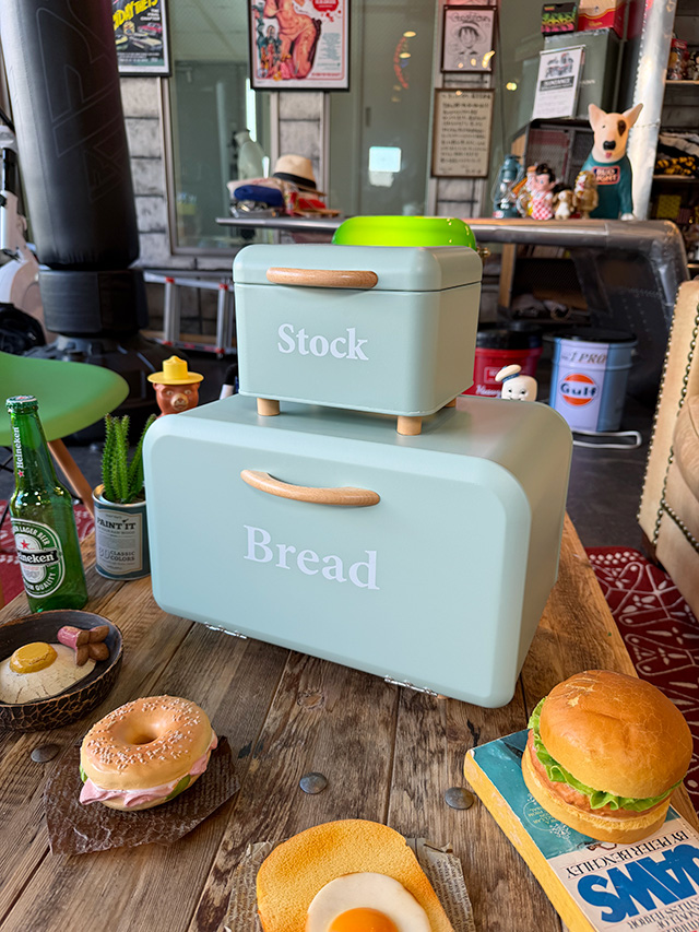 カントリー　ブレッドケース ボワット ブレッドケース ＆ ストックケース 大小2個セット （ミント
