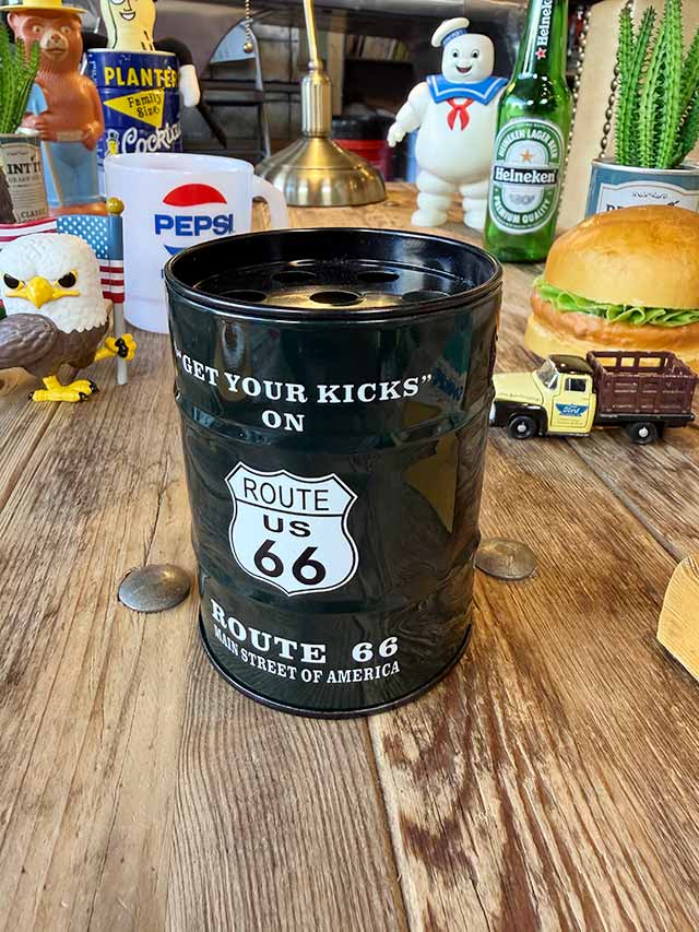 ルート66　ドラム缶型　灰皿　小物入れ ■ アメリカン雑貨 アメリカ雑貨 | 