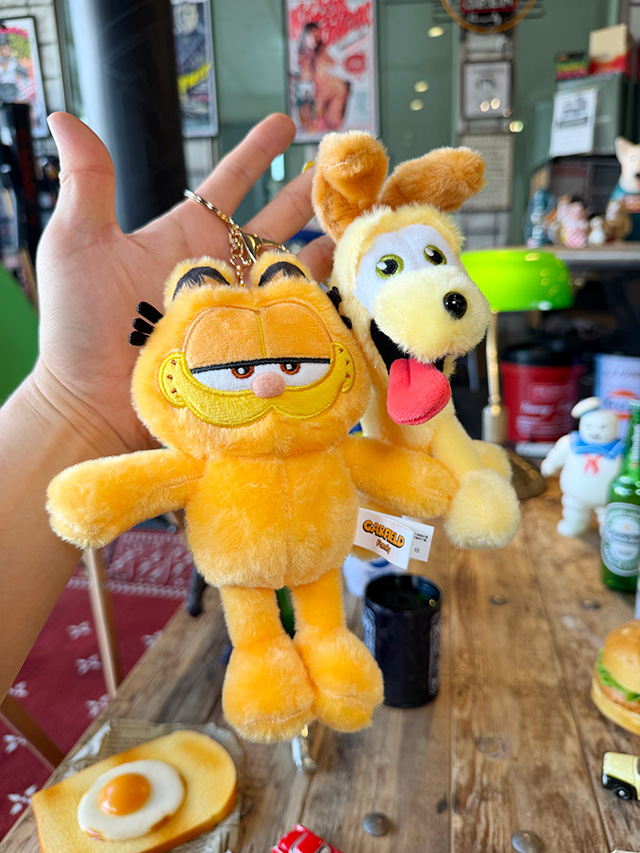 ガーフィールド＆オーディー ぬいぐるみ キーホルダー （2体セット