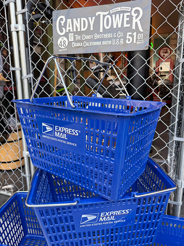 アメリカ業務用　ショッピングバスケット　（USPS/ブル−/4個セット） ■ アメリカン雑貨 アメリカ雑貨 爆買 |  | 02