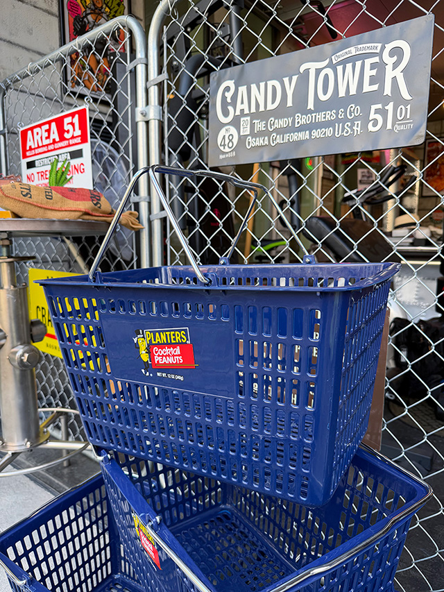 アメリカ業務用　ショッピングバスケット　（ミスターピーナッツ/ブルー）　単品 ■ アメリカン雑貨 アメリカ雑貨 | 